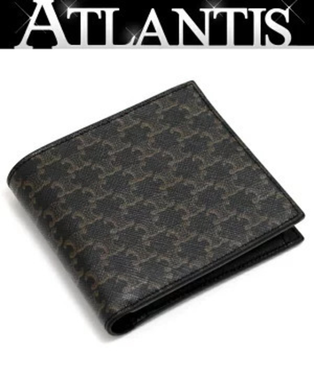 Celine Triomphe bi fold wallet leather